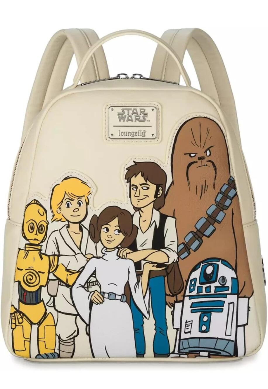 NWOT Disney Parks Loungefly Star Wars Celebrate the Saga Cartoon Style Backpack